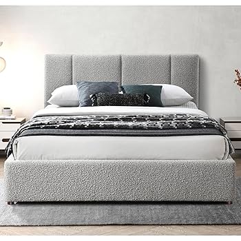 鶴姫ページ Amazon.com: VECELO Full Size Beds Upholstered Platform Bed
